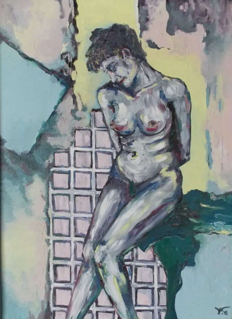 sitting nude, 1987